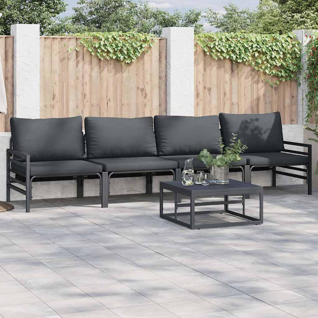 Havesofa Sæt Antracit Stål billede