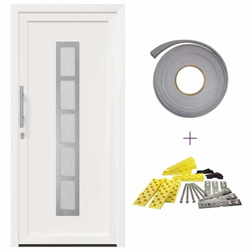 Hoveddør Hvid 98 x 208 cm PVC