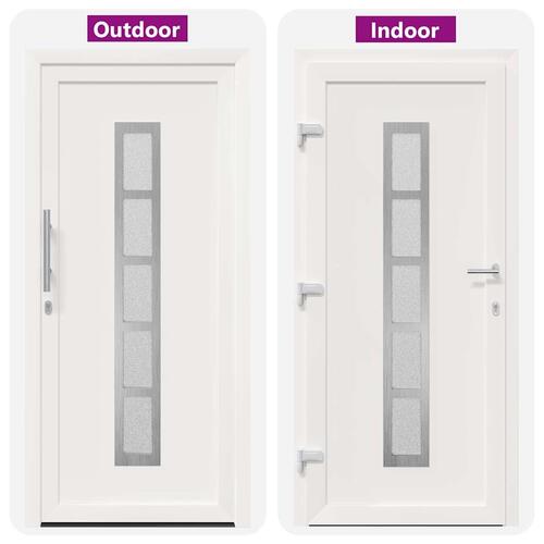 Hoveddør Hvid 98 x 208 cm PVC