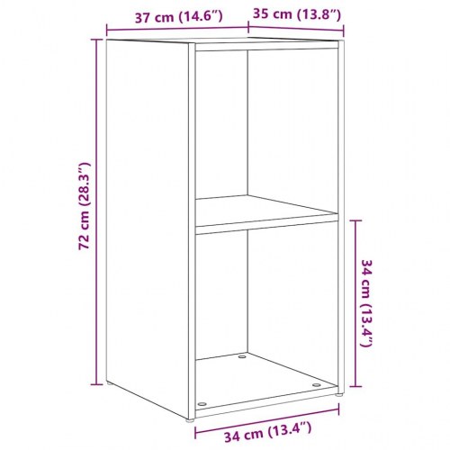 TV-møbelsæt 2 stk Gammelt træ 37 x 35 x 107 cm Konstrueret træ
