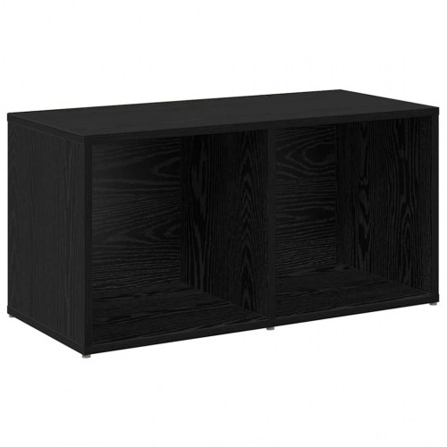 TV-møbelsæt 2 stk Sort eg 37 x 35 x 107 cm Konstrueret træ