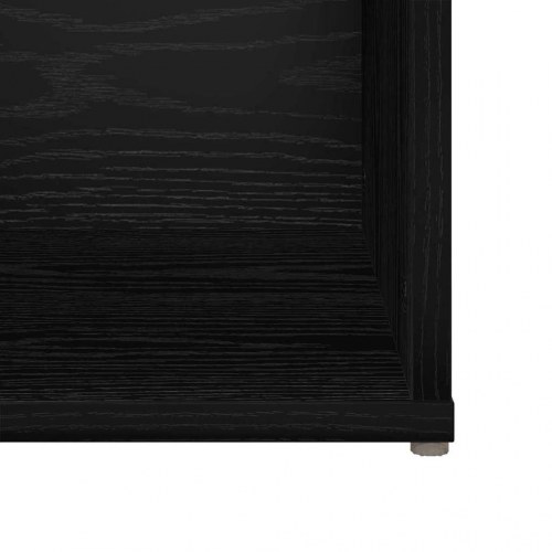 TV-møbelsæt 2 stk Sort eg 37 x 35 x 107 cm Konstrueret træ