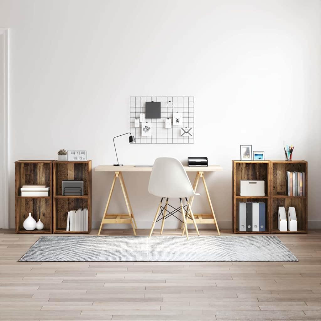 TV-møbelsæt 4 stk Gammelt træ 72 x 35 x 36.5 cm Konstrueret træ