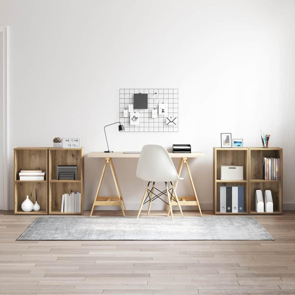 TV-møbelsæt med hylde 4 stk Artisan egetræ 72 x 35 x 36.5 cm