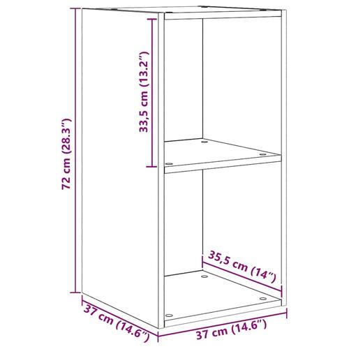 Væg TV Skab med hylde med opbevaring 4 stk Artisan egetræ 37 x 37 x 72 cm