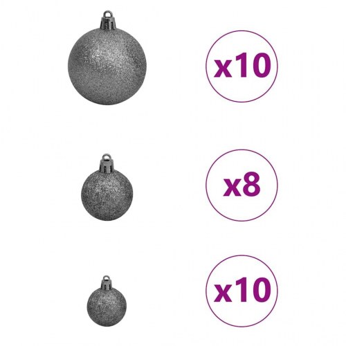 Juletræ with Decorative String Lights Grøn 210 cm PVC