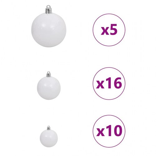 Juletræ with Decorative String Lights Grøn 210 cm PVC