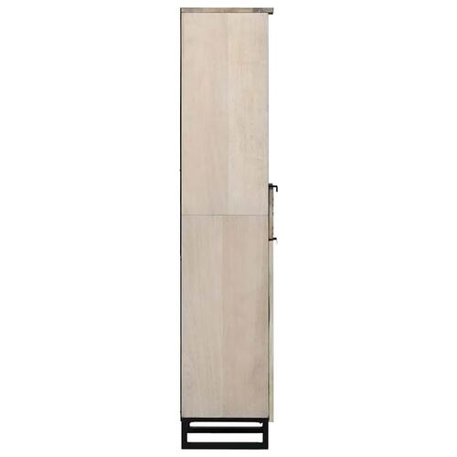 Badeværelsesskab med skuffe med hylde med opbevaring med dør Hvid og sort 38 x 33.5 x 160 cm