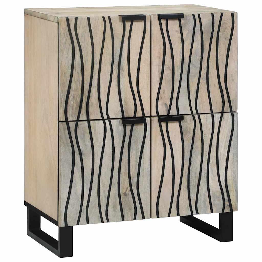 Medieopbevaringsskabe & -reoler Hvid og sort 60 x 33 x 75 cm billede