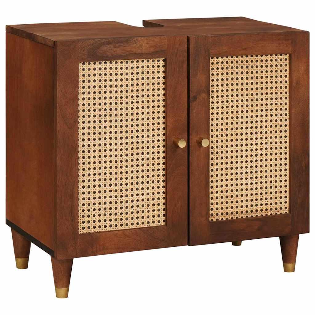 Vaskeskab Brun 62 x 33 x 58 cm Solid mango træ, Ingeniørtræ