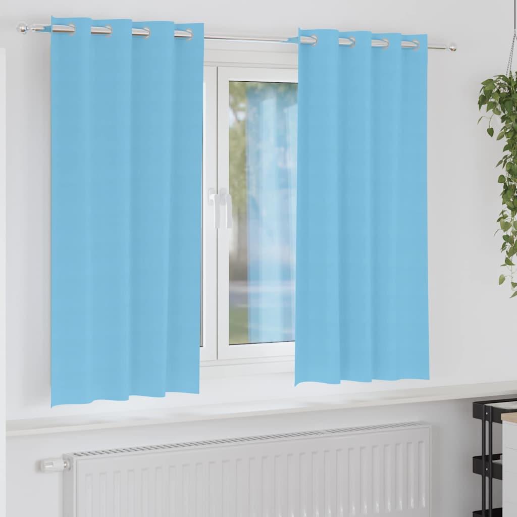 Mørklægningsgardiner med gardiner Lys blå Polyester billede