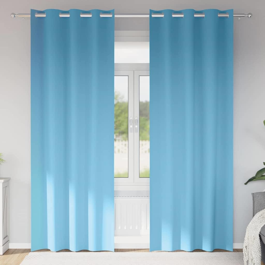 Mørklægningsgardiner med gardiner Lys blå Polyester billede