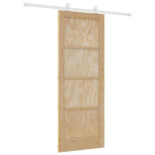 Glidedør med hardware sæt 78x202 cm Massivtræ fyrretræ&& indvendig dør 'ORKDAL'78x202x4 cm Massivtræ fyrretræ