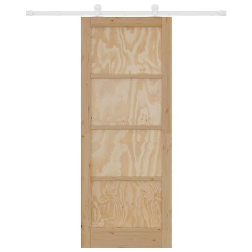 Glidedør med hardware sæt 83x211 cm Solid træ Fyr&& Indvendig dør 'ORKDAL'83x211x4 cm Solid træ Fyr