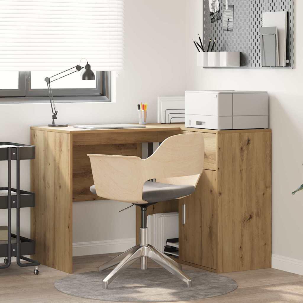 Hjørneskrivebord artisan eg 102 x 50 x 75 cm Konstrueret træ billede