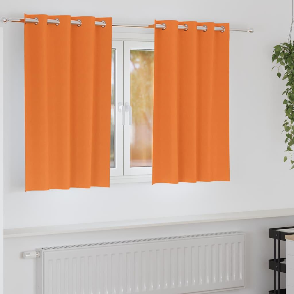 Gardiner med gardiner 2 stk Lys orange 140 x 140 cm Polyester