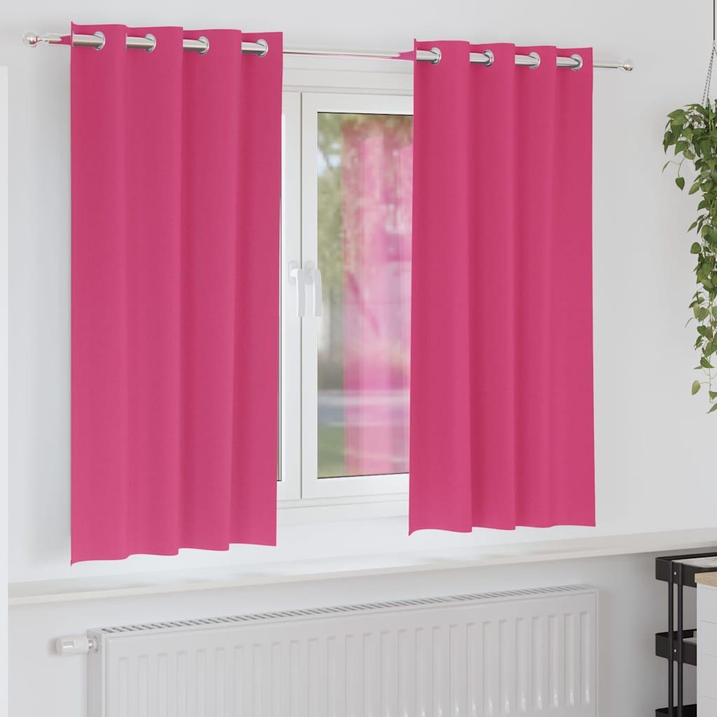 Mørklægningsgardiner med gardiner Bright Pink Polyester billede