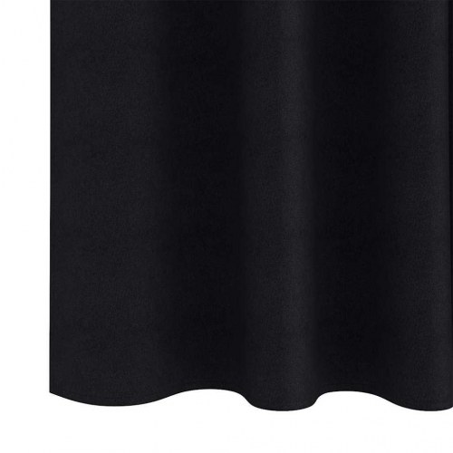Gardiner med gardiner 2 stk Sort 260 x 140 cm Polyester