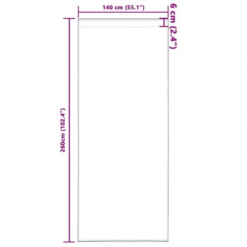 Gardiner med gardiner 2 stk Sort 260 x 140 cm Polyester