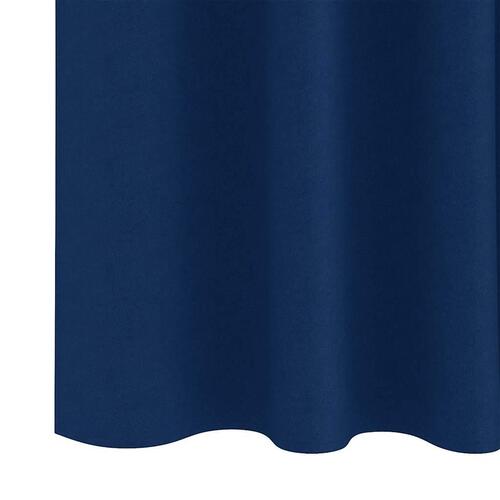 Gardiner med gardiner 2 stk Mørkeblå 225 x 140 cm Polyester