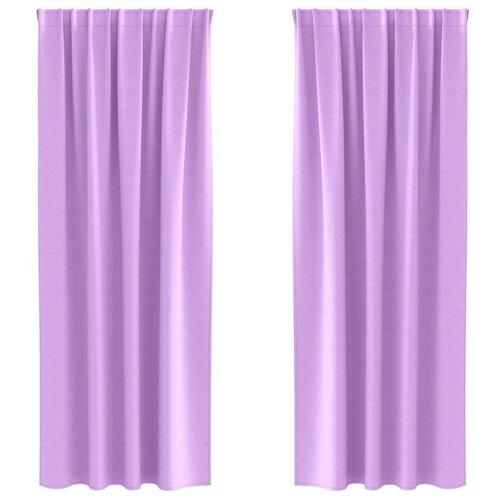 Gardiner med gardiner 2 stk Lilla 225 x 140 cm Polyester