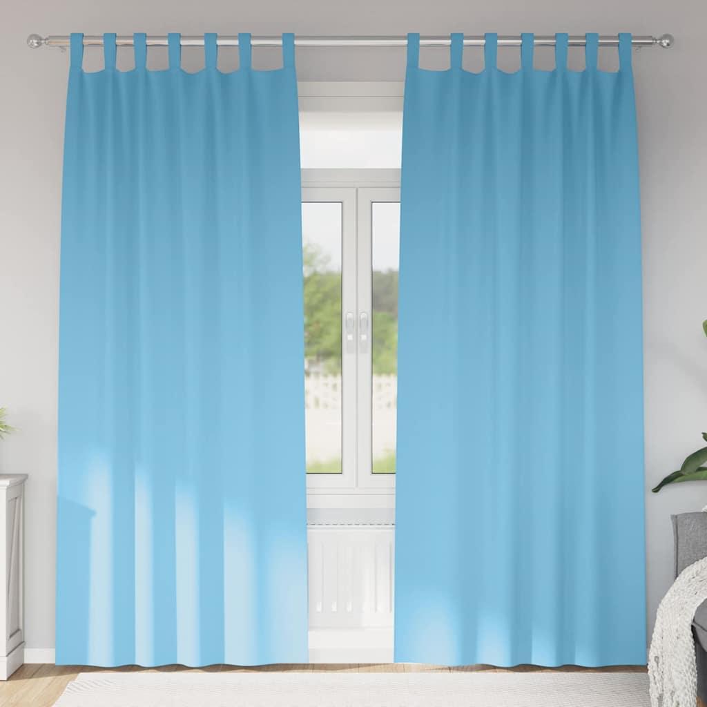 Mørklægningsgardiner med gardiner Lys blå Polyester billede