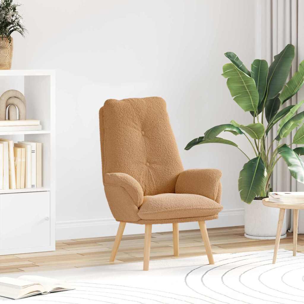 Afslappende stol Beige 69 x 74 x 93 cm Stof billede