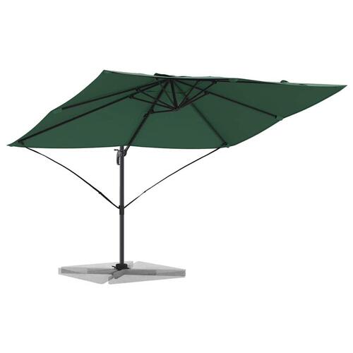 Grøn Cantilever Parasol Grøn Polyesterstof og metalramme Stor