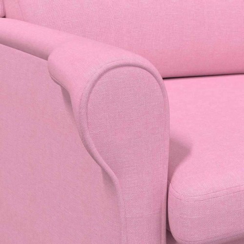 Moderne Lænestol Pink Polyesterstof, Træ Medium Ergonomisk