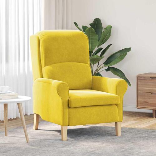 Gul Lænestol Gul Textil, Træ Standard Gul lænestol Rektangulær