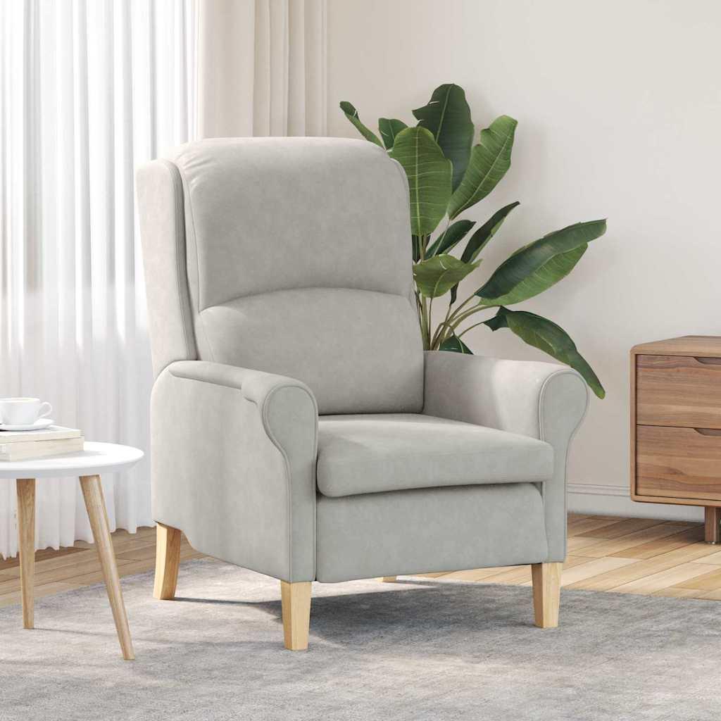 Lysegrå Lænestol Stof Standard Ergonomisk Moderne Komfortabel