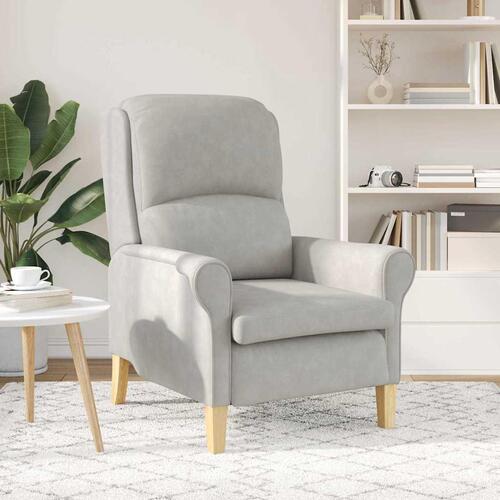 Lysegrå Lænestol Stof Standard Ergonomisk Moderne Komfortabel