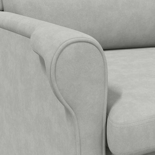 Lysegrå Lænestol Stof Standard Ergonomisk Moderne Komfortabel