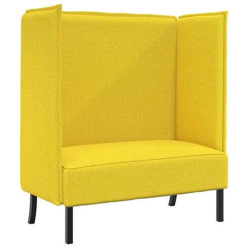Højrygget Sofa Lysegul 109x56x121 cm Stof