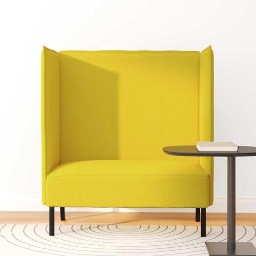 Højrygget Sofa Lysegul 109x56x121 cm Stof