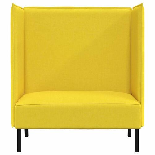 Højrygget Sofa Lysegul 109x56x121 cm Stof