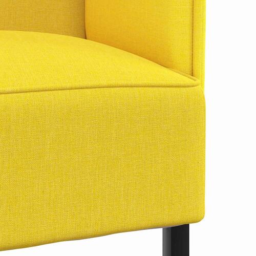 Højrygget Sofa Lysegul 109x56x121 cm Stof