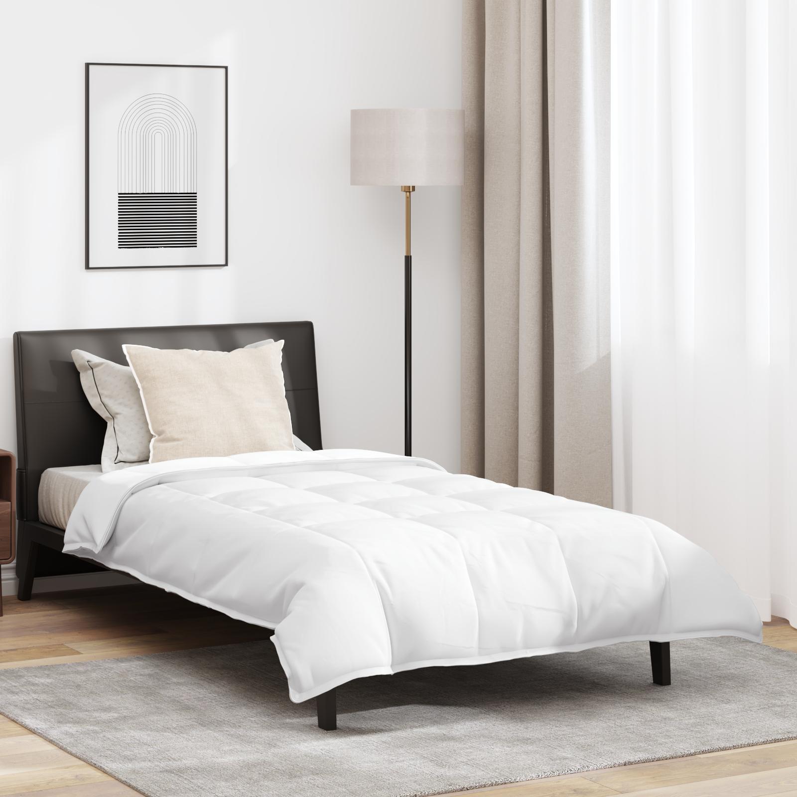 Dyne med pude 2 stk Hvid 155 x 200 cm Dun billede