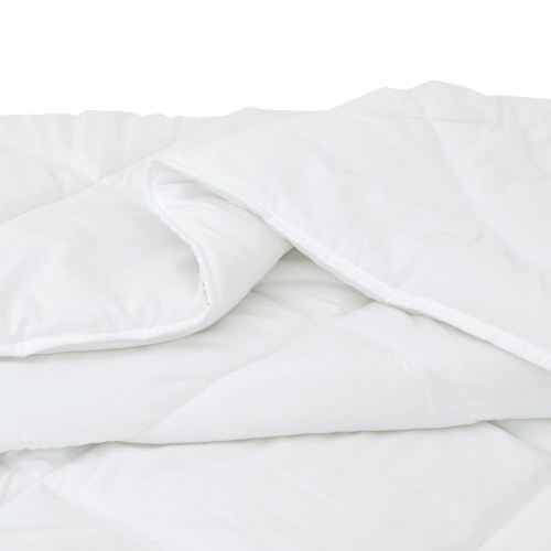 Årsdækkende dyne med pude - 220 × 140 cm, hvid microfiber