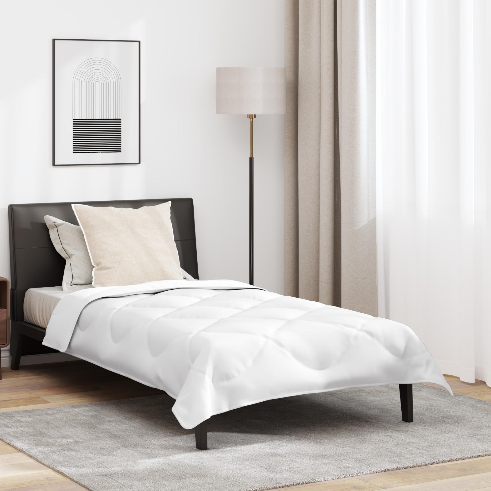 Årsdækkende Dyne med pude 2 stk Hvid Microfiber billede