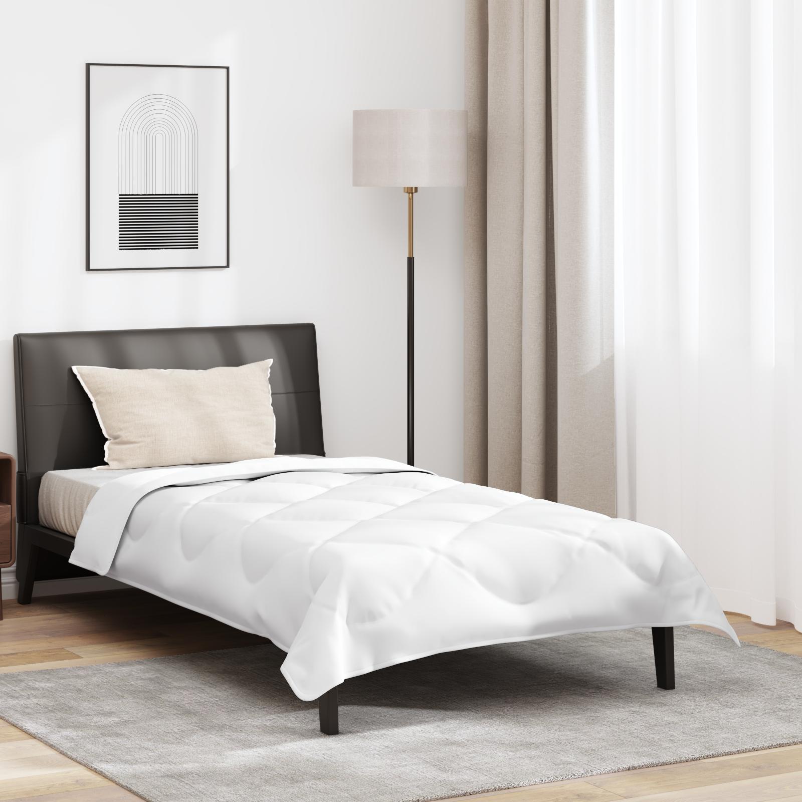 Dyne med Pude med pude 2 stk Hvid Microfiber billede