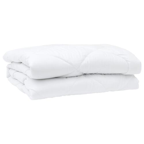 Dyne med pude 3 stk Hvid 240 x 200 cm Mikrofiber