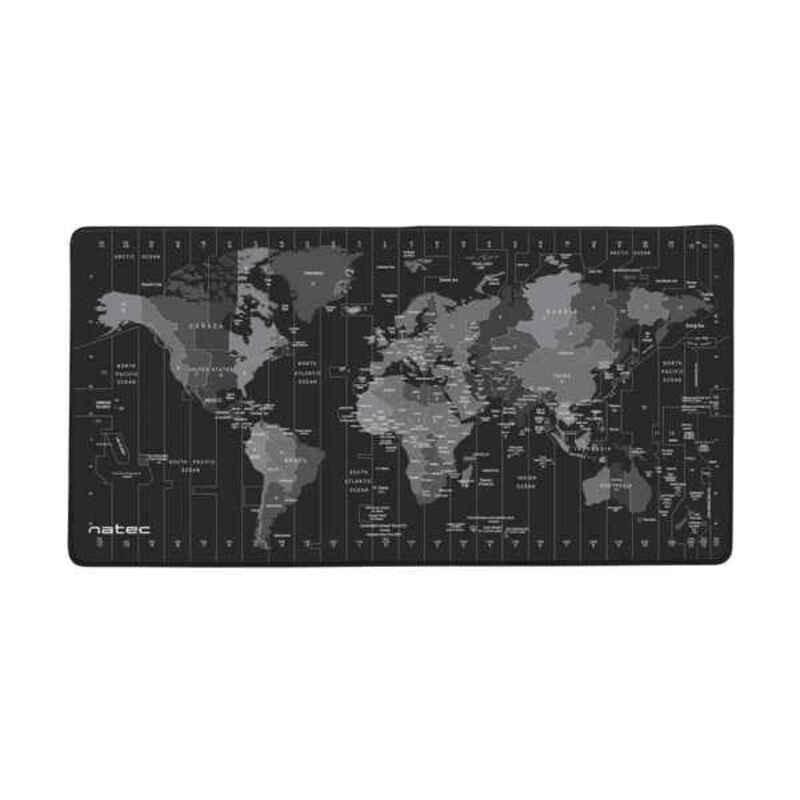 Gaming musemåtte Natec Time Zone Map Maxi - sort 80 × 40 cm