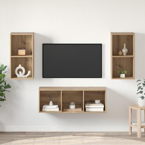 TV Skab Sæt artisan eg 37 x 37 x 107 cm Konstrueret træ