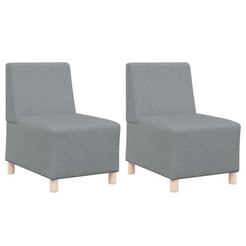 Sofa stol lys grå 55 cm stof 2 stk Lysegrå 55 x 74 x 82 cm Stof