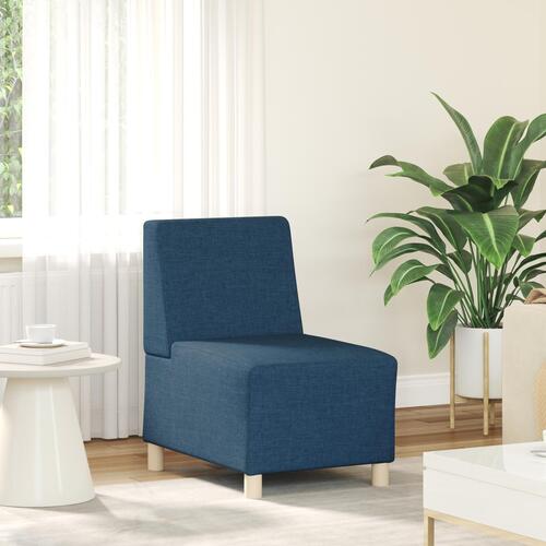 Sofa stol lys grå 55 cm stof 3 stk Blå 55 x 74 x 82 cm Stof