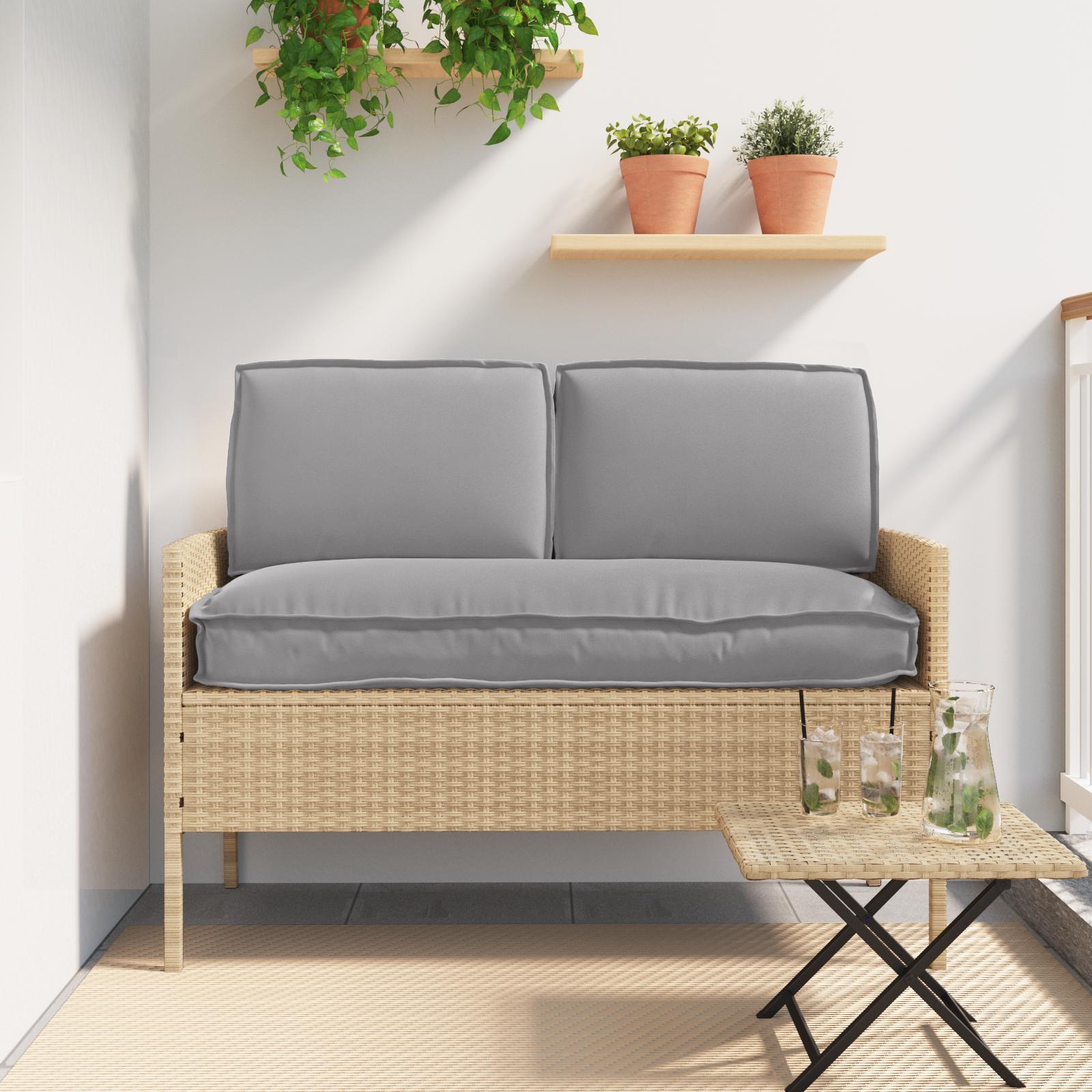 Palle Pudesæt med pude 3 stk Grå 120 x 60 x 12 cm Oxford stof billede