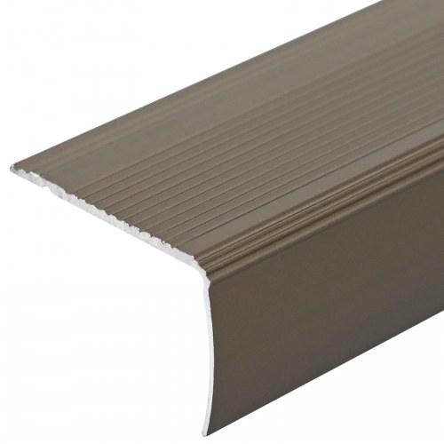 Trinkantprofiler - 10 stk. brun aluminium, 67 × 3 × 2 cm