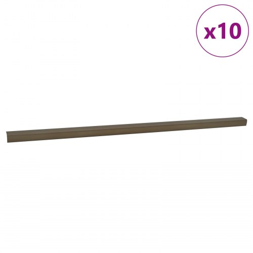 Trinkantprofiler 10 stk. - brun, 67 x 3 x 2 cm, aluminium