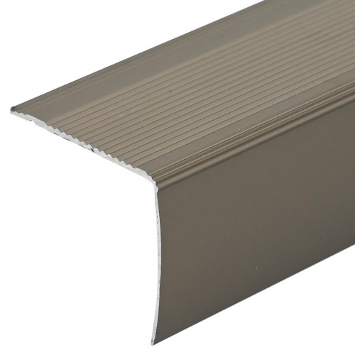 Trinkantprofiler - 10 stk aluminium, champagnefarvet 67 × 3 × 2 cm